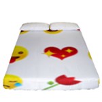 Valentine Emojis Fitted Sheet (King Size)