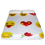 Valentine Emojis Fitted Sheet (California King Size)