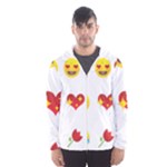 Valentine Emojis Hooded Wind Breaker (Men)