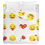 Valentine Emojis Duvet Cover Double Side (Queen Size)