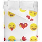 Valentine Emojis Duvet Cover Double Side (California King Size)