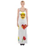 Valentine Emojis Maxi Thigh Split Dress