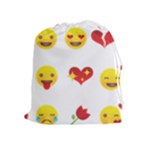 Valentine Emojis Drawstring Pouch (XL)