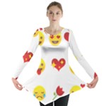 Valentine Emojis Long Sleeve Tunic 