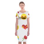 Valentine Emojis Classic Short Sleeve Midi Dress