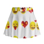 Valentine Emojis Mini Flare Skirt