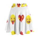 Valentine Emojis High Waist Skirt