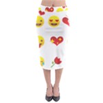 Valentine Emojis Midi Pencil Skirt