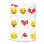 Valentine Emojis Small Tapestry