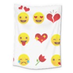 Valentine Emojis Medium Tapestry