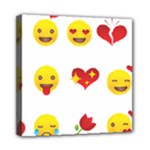 Valentine Emojis Mini Canvas 8  x 8  (Stretched)