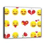 Valentine Emojis Canvas 14  x 11  (Stretched)