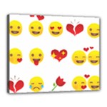 Valentine Emojis Canvas 20  x 16  (Stretched)