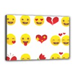 Valentine Emojis Canvas 18  x 12  (Stretched)