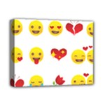 Valentine Emojis Deluxe Canvas 14  x 11  (Stretched)