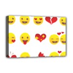 Valentine Emojis Deluxe Canvas 18  x 12  (Stretched)