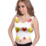 Valentine Emojis Crop Top