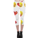 Valentine Emojis Capri Leggings 