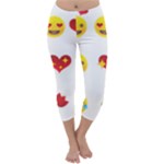 Valentine Emojis Capri Winter Leggings 