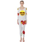 Valentine Emojis Long Sleeve Catsuit