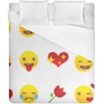 Valentine Emojis Duvet Cover (California King Size)