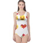 Valentine Emojis One Piece Swimsuit