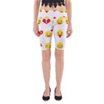 Valentine Emojis Yoga Cropped Leggings