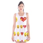 Valentine Emojis Scoop Neck Skater Dress