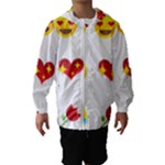 Valentine Emojis Hooded Wind Breaker (Kids)