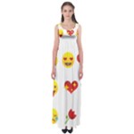 Valentine Emojis Empire Waist Maxi Dress