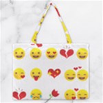 Valentine Emojis Medium Zipper Tote Bag