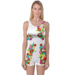 Floral Love One Piece Boyleg Swimsuit