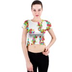 Floral Love Crew Neck Crop Top