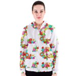 Floral Love Women s Zipper Hoodie