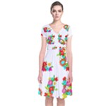 Floral Love Short Sleeve Front Wrap Dress