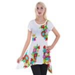 Floral Love Short Sleeve Side Drop Tunic