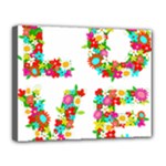 Floral Love Canvas 14  x 11  (Stretched)