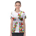 Floral Love Women s Sport Mesh Tee