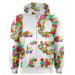 Floral Love Men s Zipper Hoodie