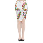 Floral Love Midi Wrap Pencil Skirt