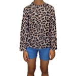 cheetah leopard print Kids  Long Sleeve Swimwear