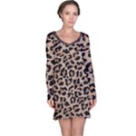 cheetah leopard print Long Sleeve Nightdress