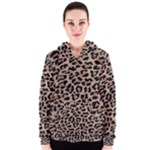 cheetah leopard print Women s Zipper Hoodie