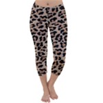 cheetah leopard print Capri Winter Leggings 