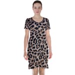 cheetah leopard print Short Sleeve Nightdress