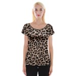 cheetah leopard print Women s Cap Sleeve Top