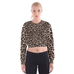 cheetah leopard print Women s Cropped Sweatshirt