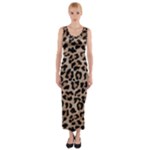 cheetah leopard print Fitted Maxi Dress