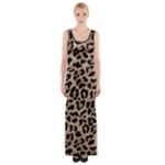 cheetah leopard print Maxi Thigh Split Dress