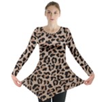 cheetah leopard print Long Sleeve Tunic 